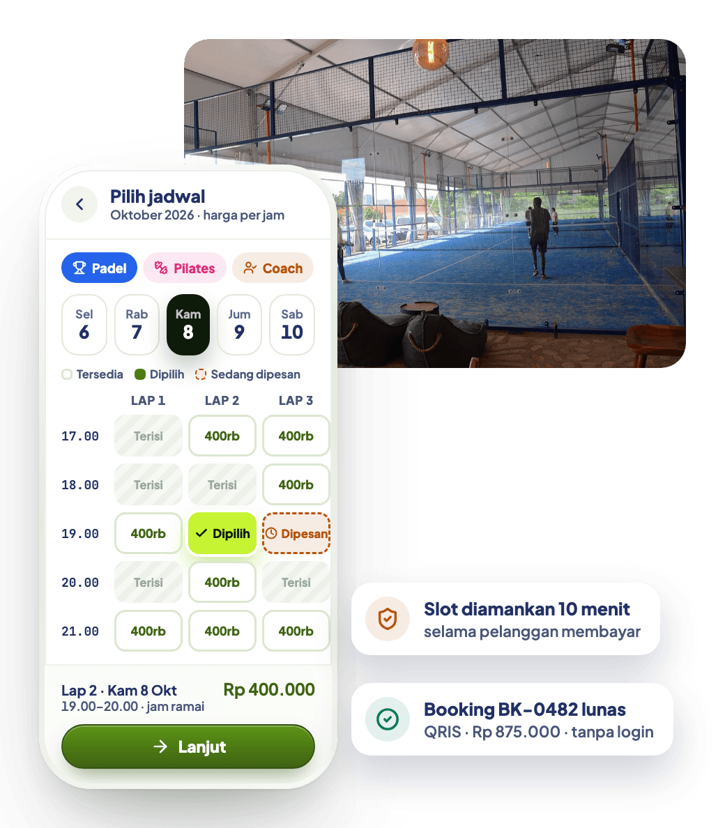Contoh tampilan ALGORA ARENA