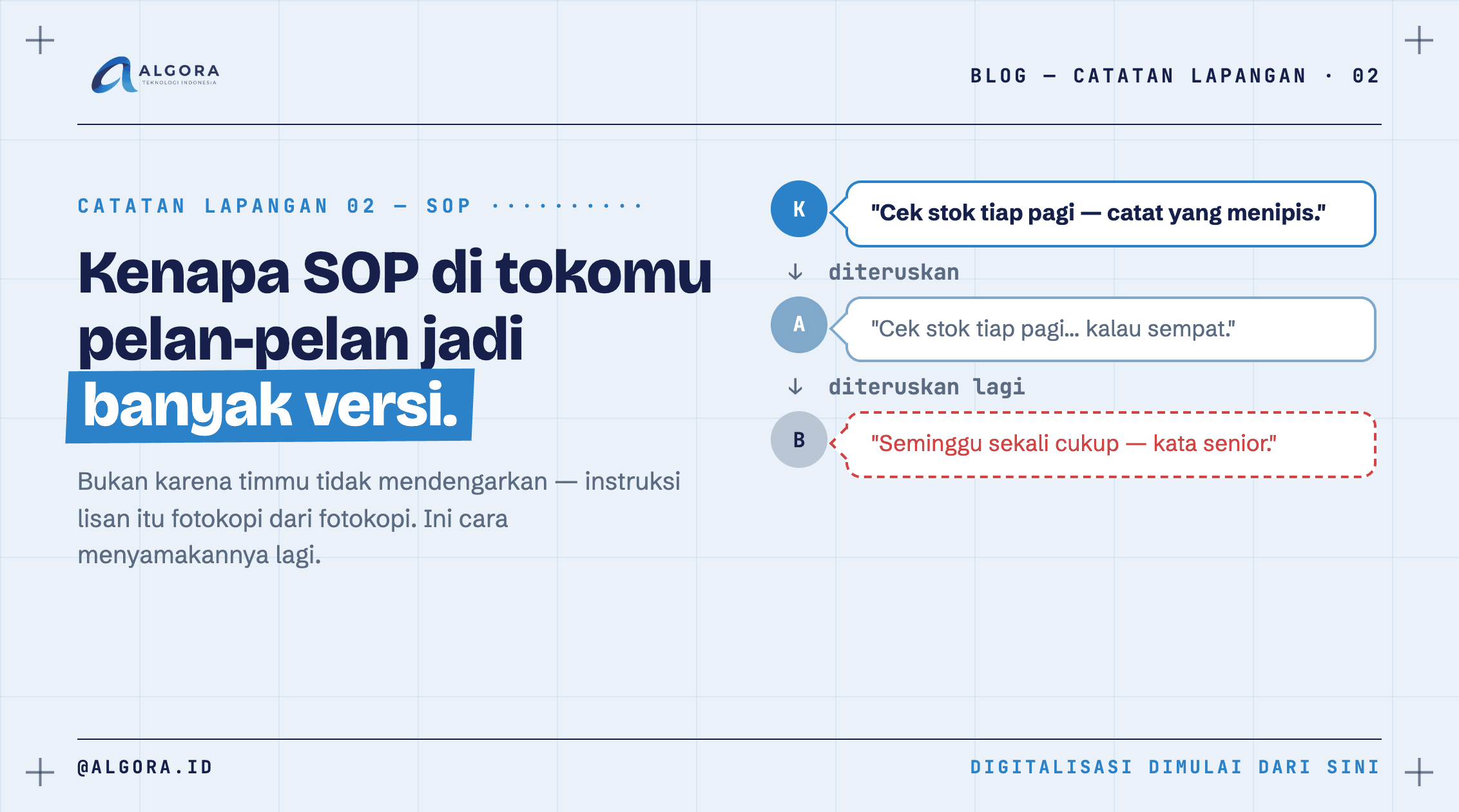 Kenapa SOP di Tokomu Pelan-Pelan Jadi Banyak Versi (dan Cara Menyamakannya Lagi)